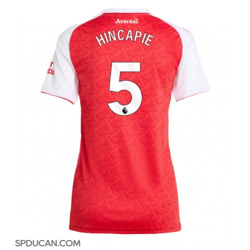 Zenski Nogometni Dres Arsenal Piero Hincapie #5 Domaci 2025-26 Kratak Rukav